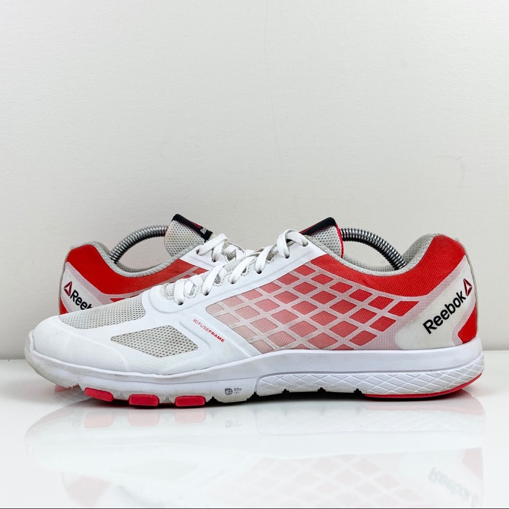 Reebok 3D FuseFrame White & Orange Women's Athletic Training Shoes Size 11.0 - Picture 2 of 10